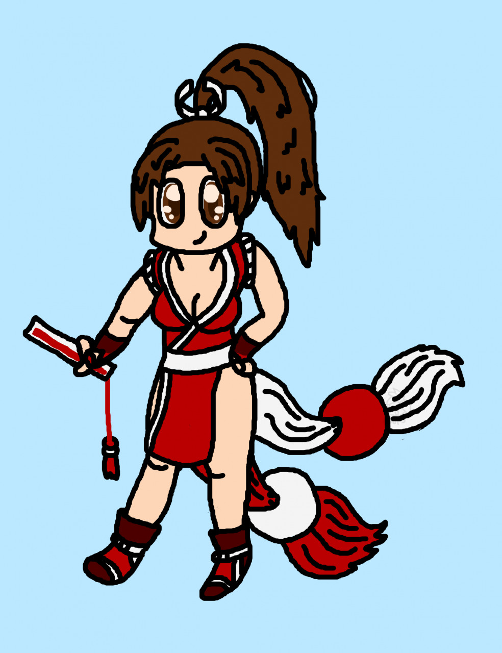 Mai Shiranui Fanart Req part 1 by FloppyPony -- Fur Affinity [dot] net