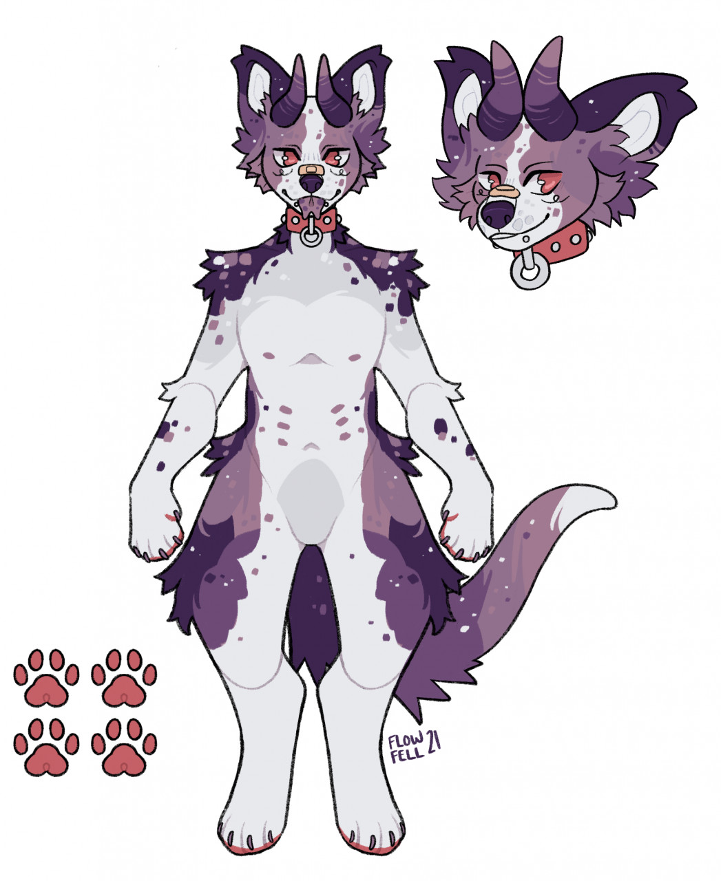 Flowfell on X: Pet your nearest protogen Shaded fullbody