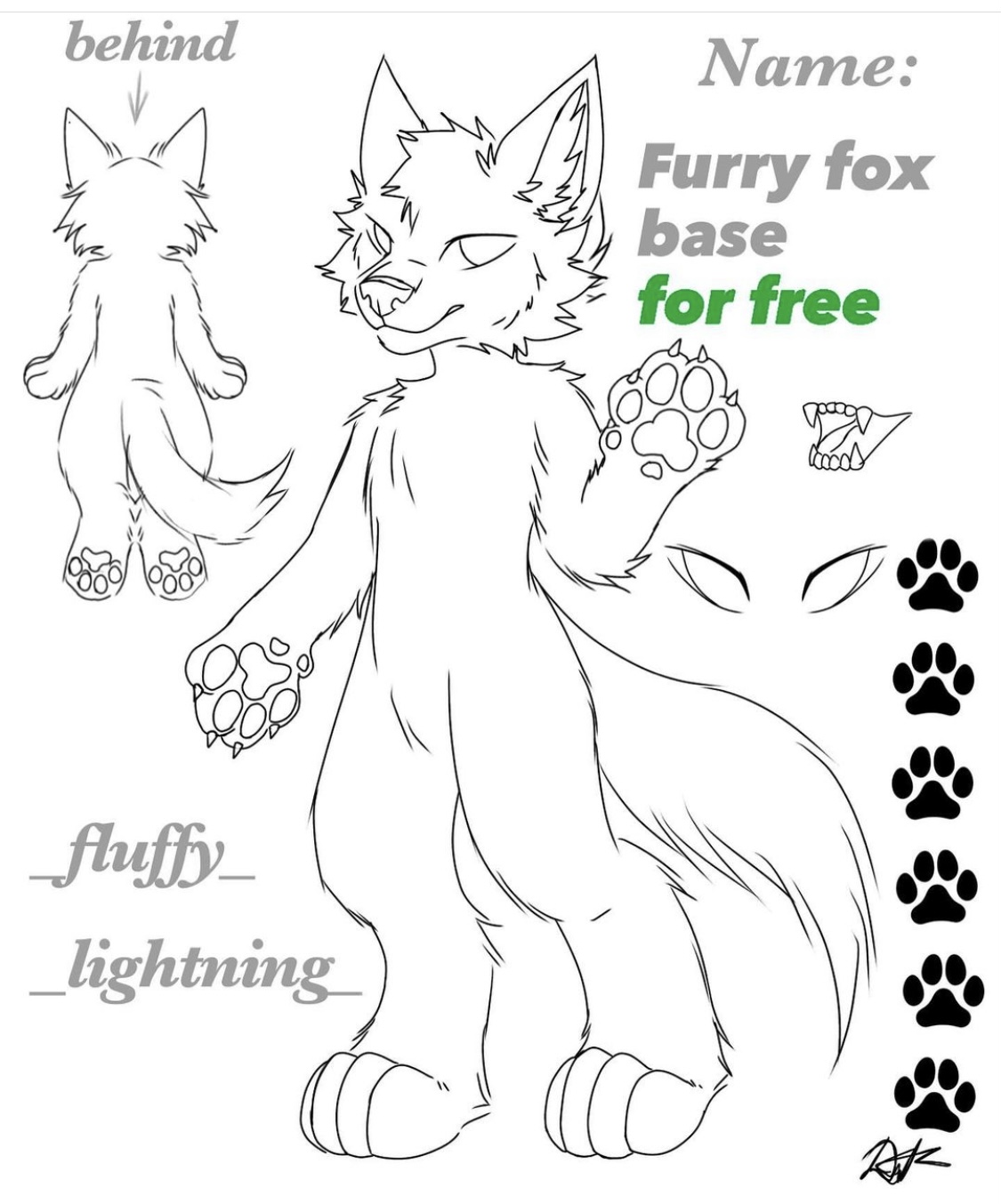 Furry base (free) by _Fluff_lightning_ -- Fur Affinity [dot] net