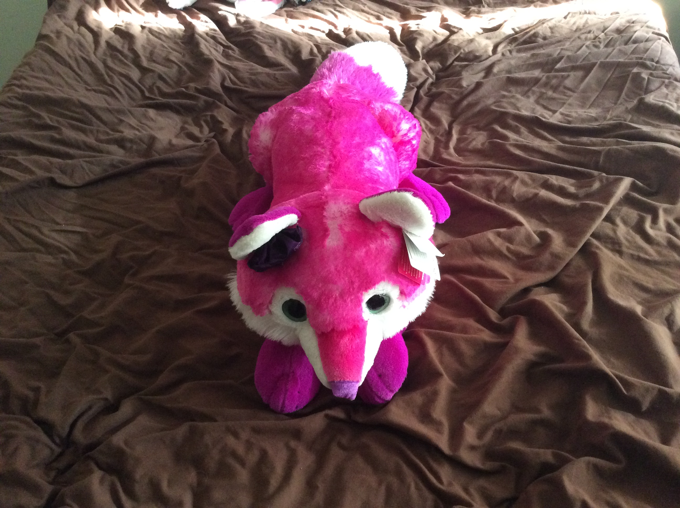 Pink cheap fox plush