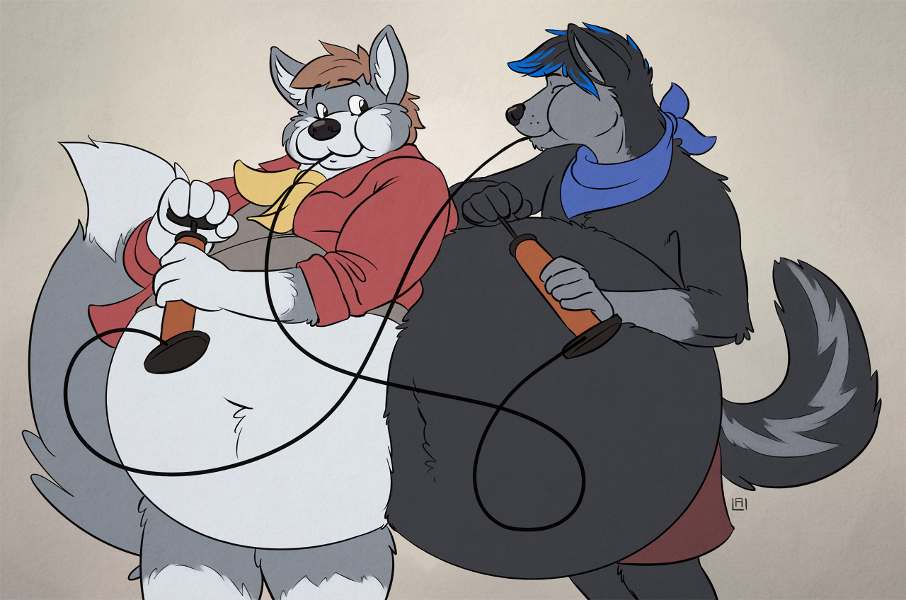 Fat wolf furry