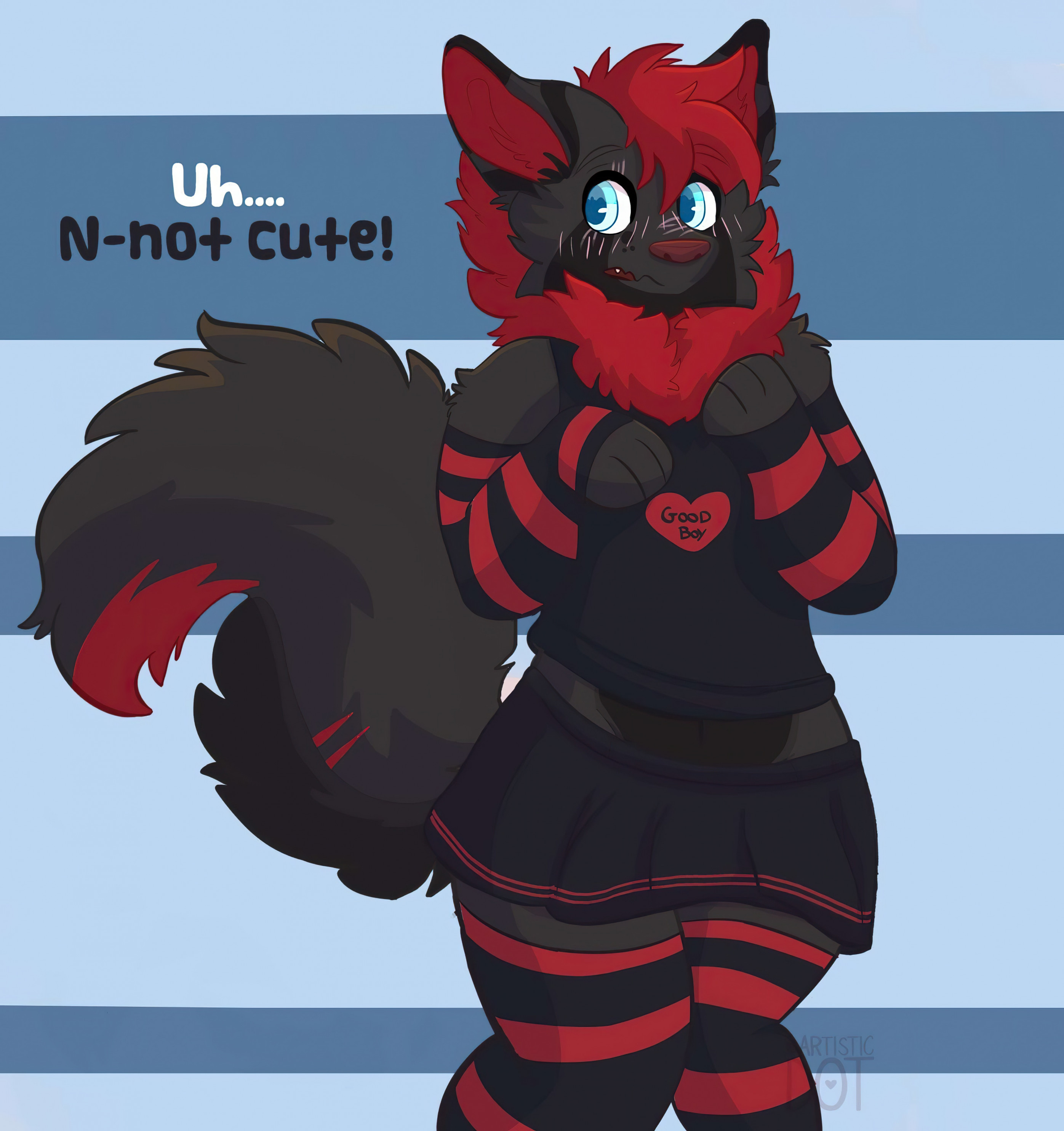 Uncute Femboy Jackal by flugymalugy -- Fur Affinity [dot] net