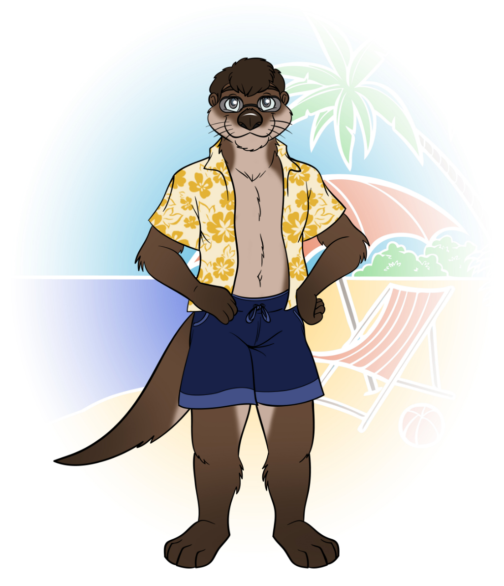 Fluke at the beach (fursona test) by FlukeBrackishwater -- Fur Affinity  [dot] net