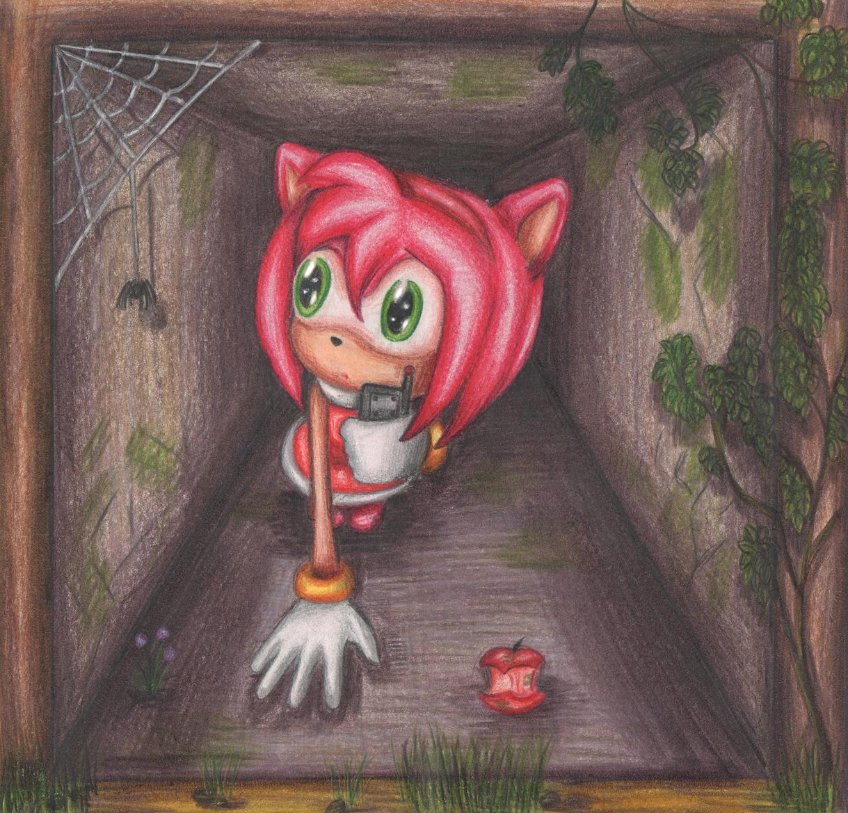 Amy Rose in random dark place by Fmert-Wolfy -- Fur Affinity [dot] net