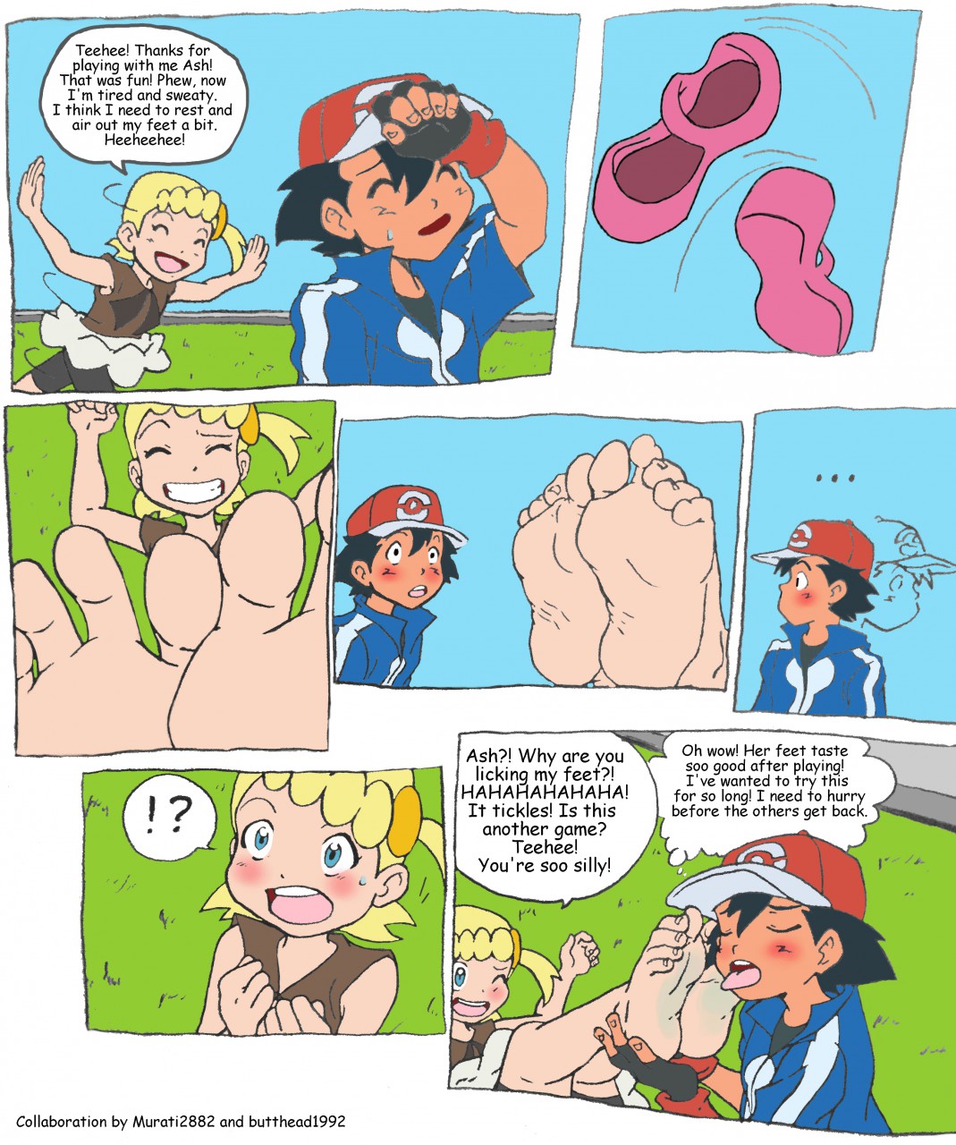 Foot licking comic