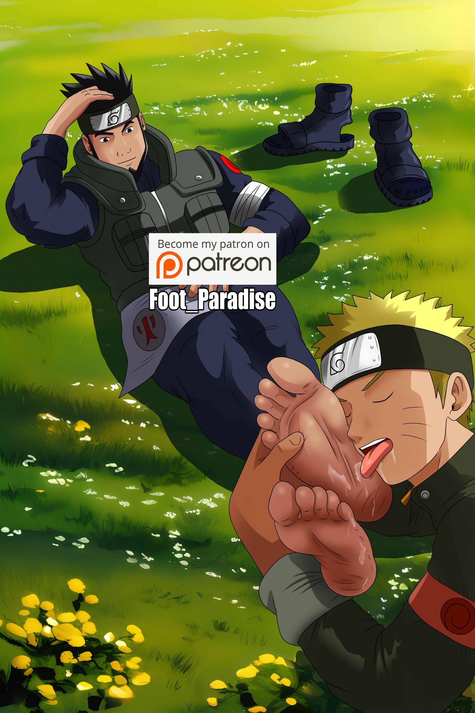 Asuma and Naruto by Footparadiseart -- Fur Affinity [dot] net