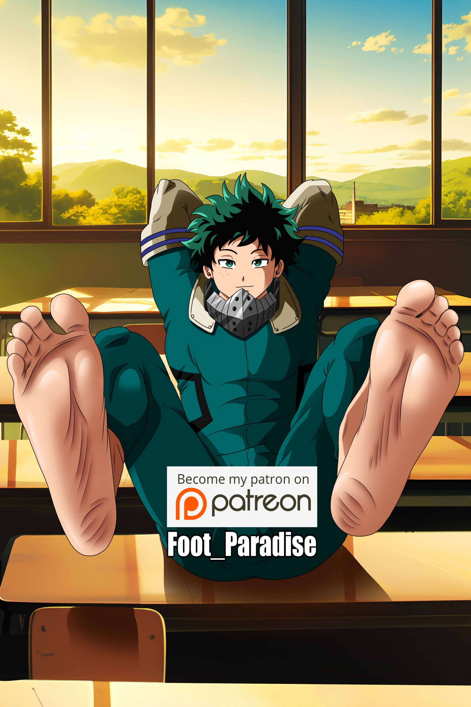 Deku barefoot (Izuku Midoriya) by Footparadiseart -- Fur Affinity [dot] net