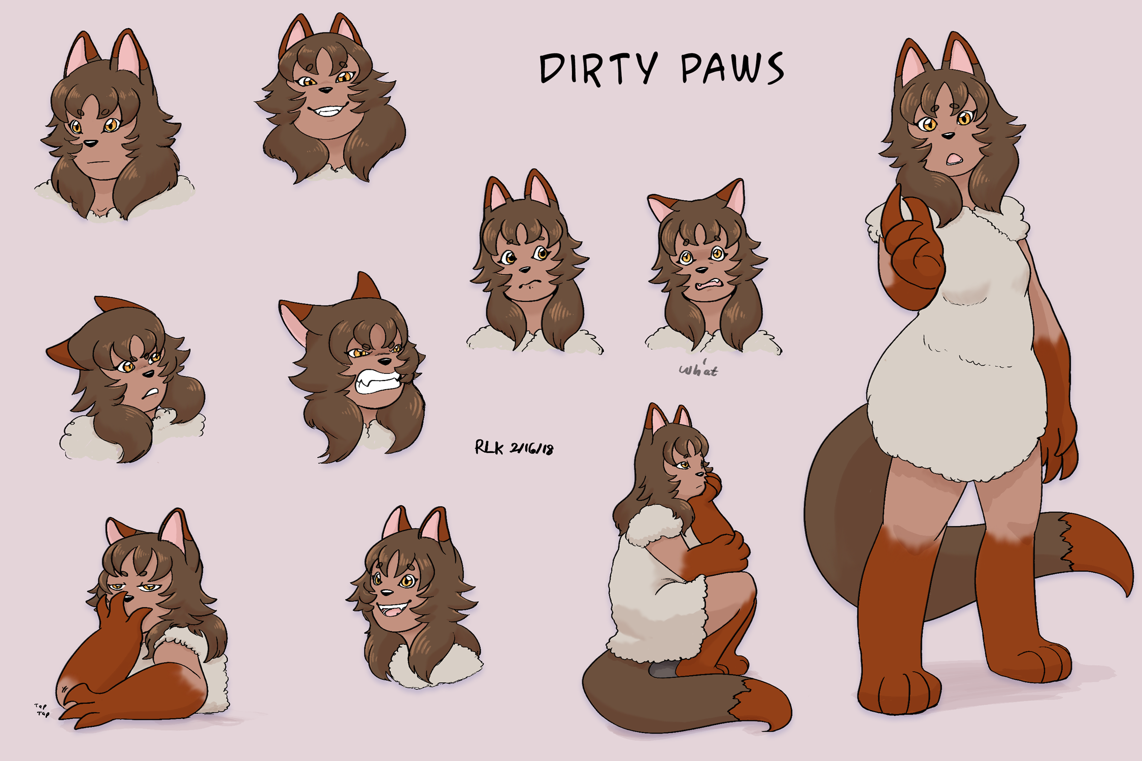 OC stand Description: Dirty Paws