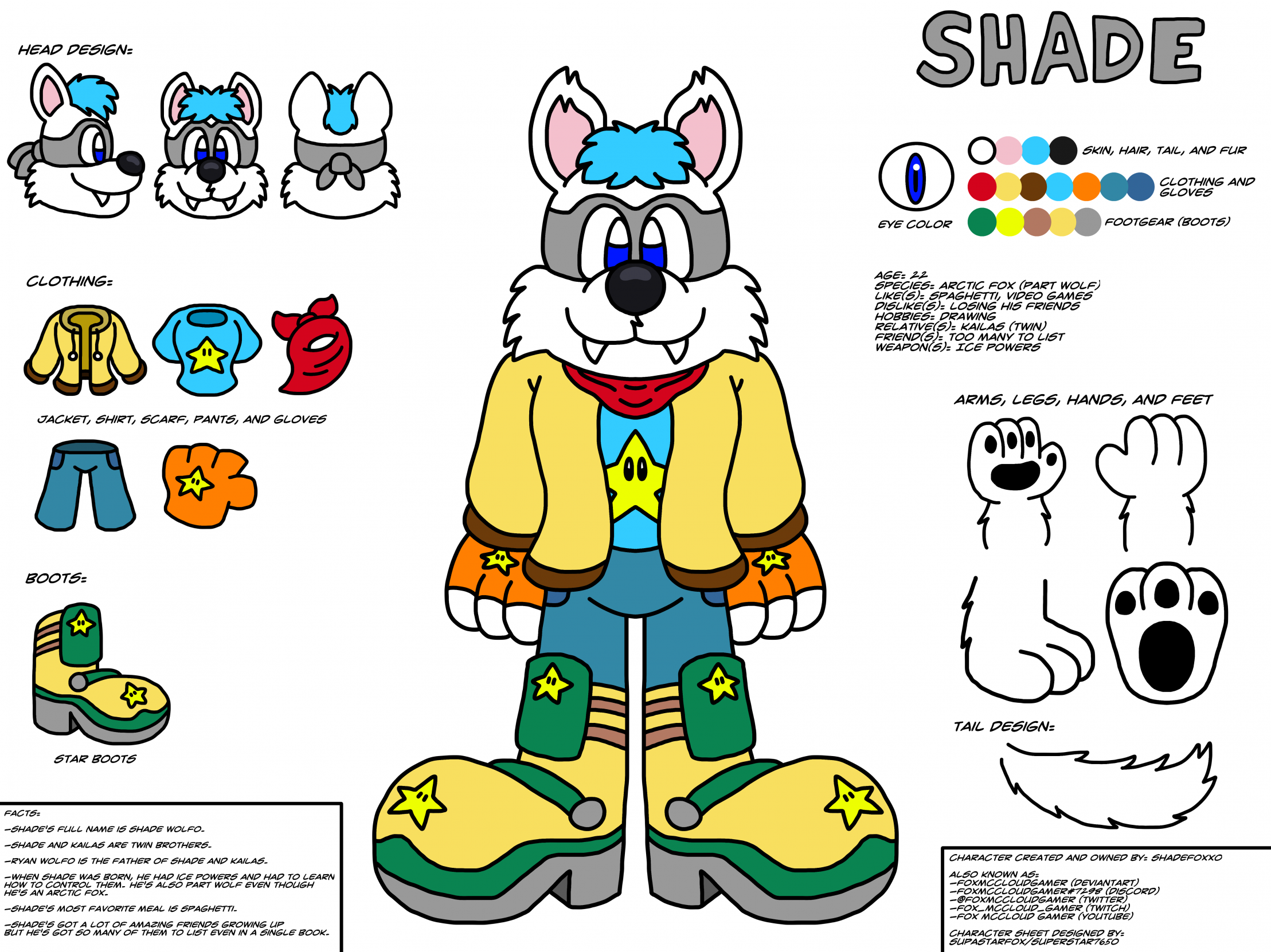 Shade Foxxo ref sheet by FoxMcCloudGamer -- Fur Affinity [dot] net