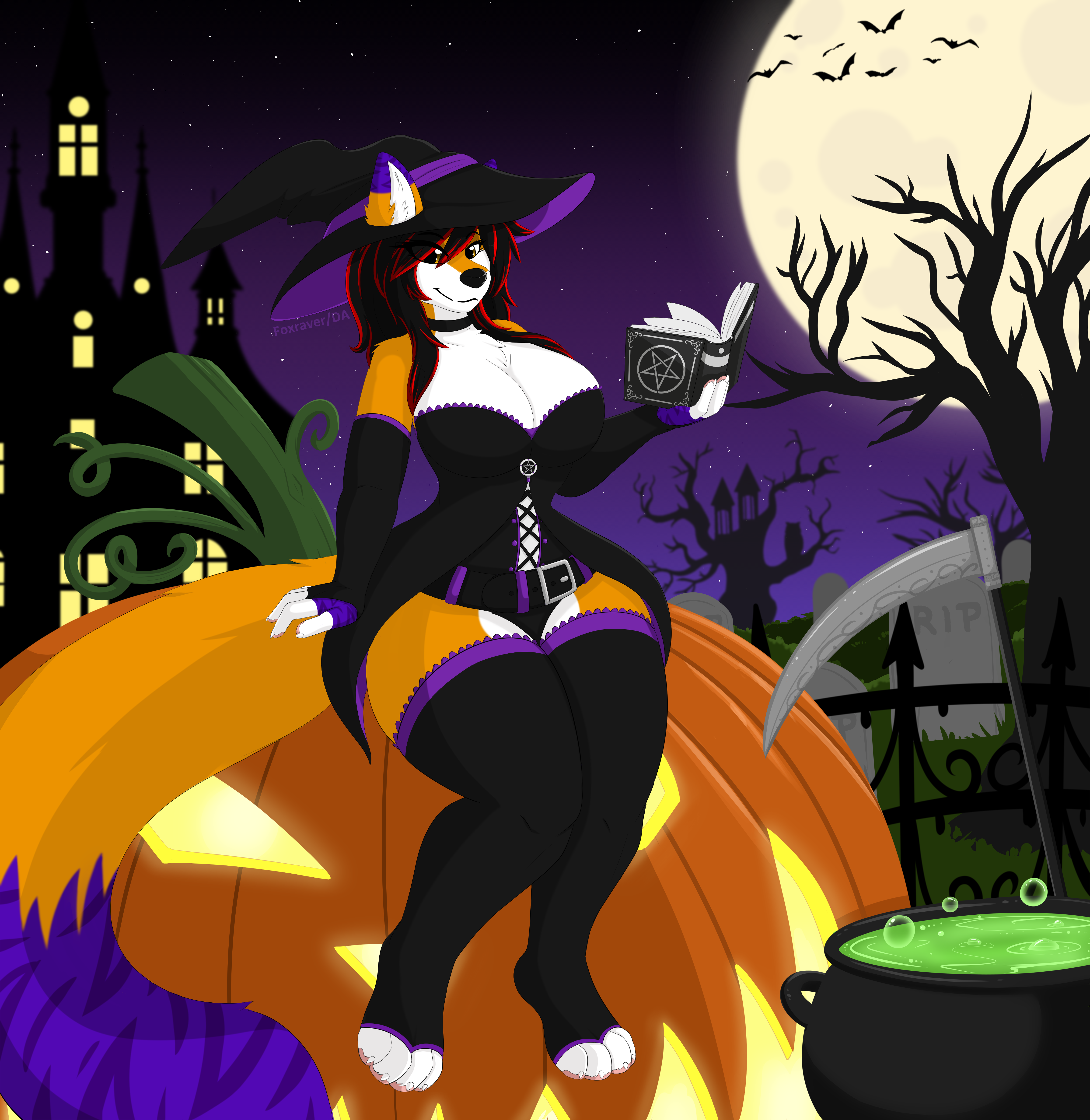 Witch night - Halloween Especial 2020 by Foxraver -- Fur Affinity
