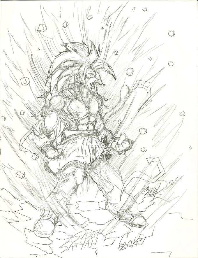 Ssj5 Goku concept sketch by foxxsiker -- Fur Affinity [dot] net