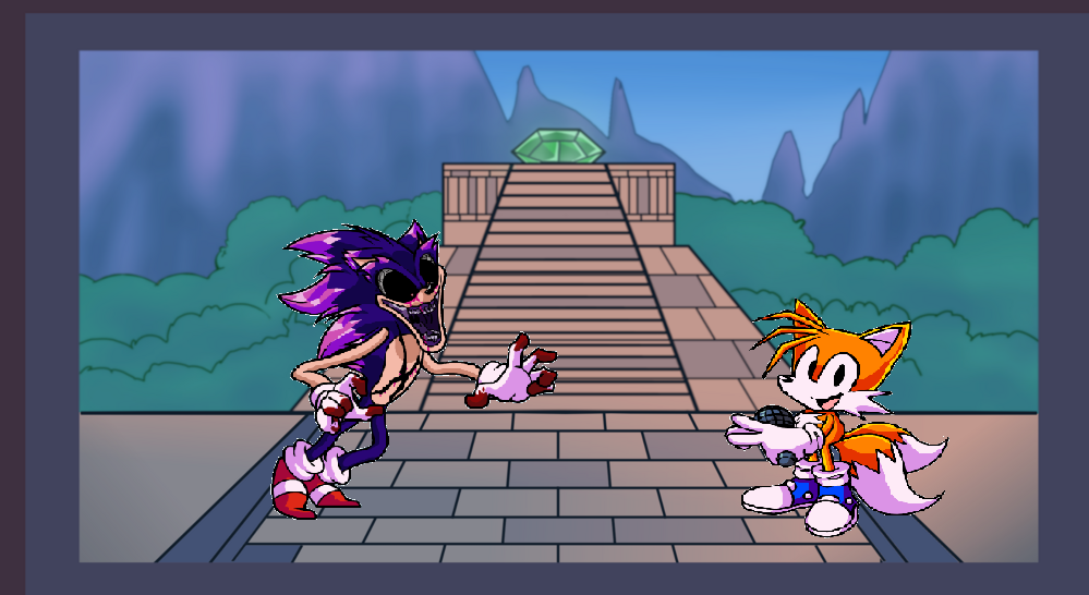 Pixilart - sonic exe vs sonic by foxy