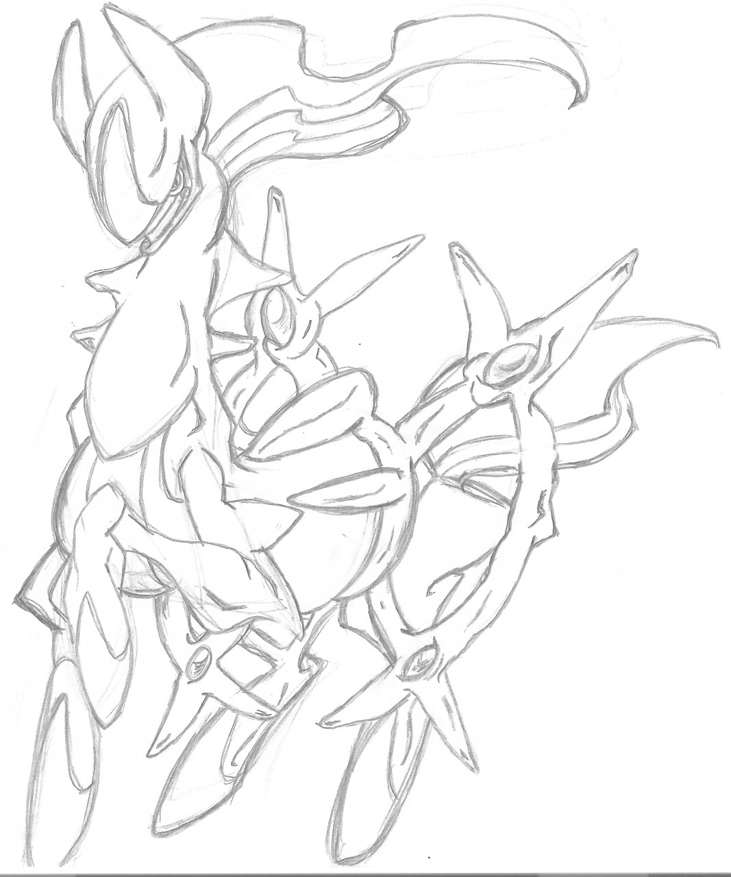 Arceus as sketch | Pokémon Amino