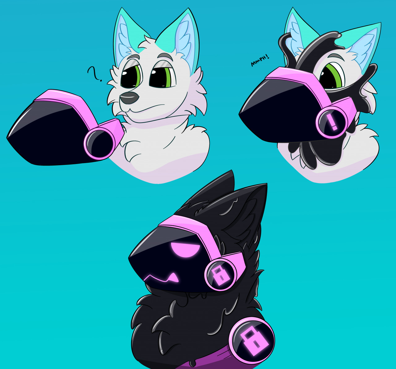 Protogen head I'm making! Credits in comments! : r/furry