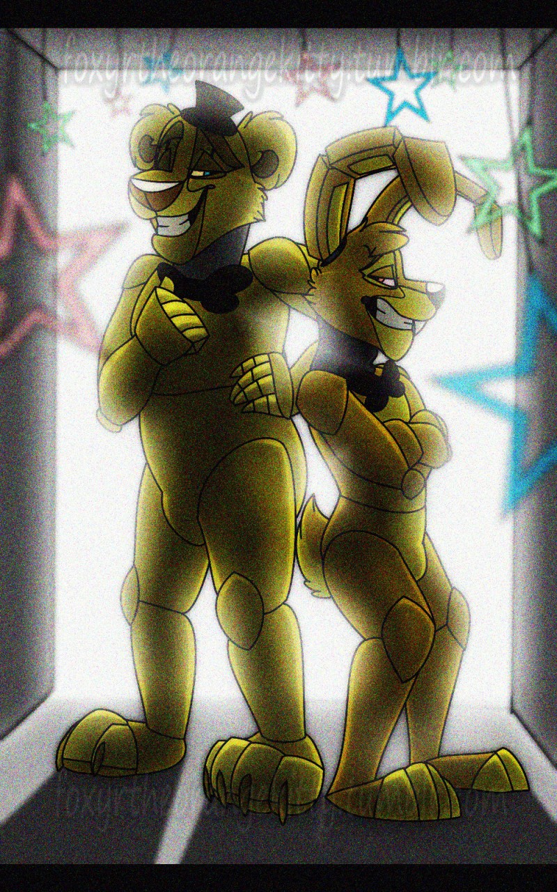 Springtrap and Goldenfreddy DONE by FoxyrTheOrangeKitty24 -- Fur Affinity  [dot] net