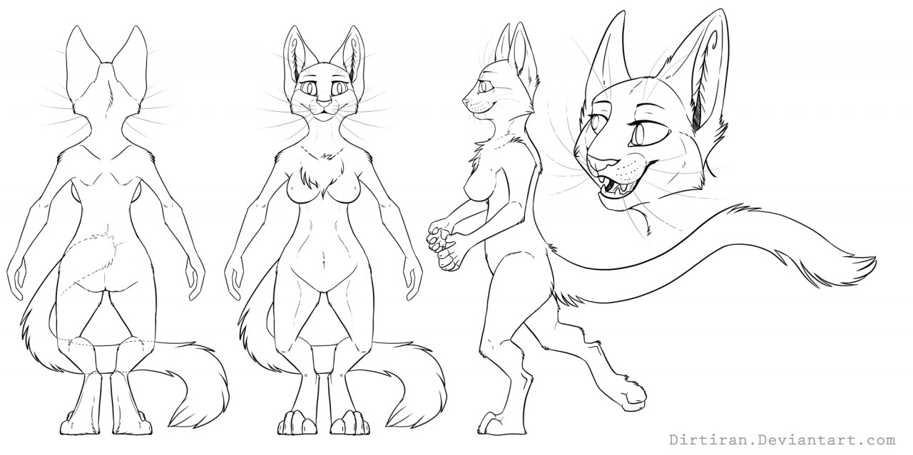 Refsheet - Dirtiran - Feline (F) by Free_2_use -- Fur Affinity [dot] net