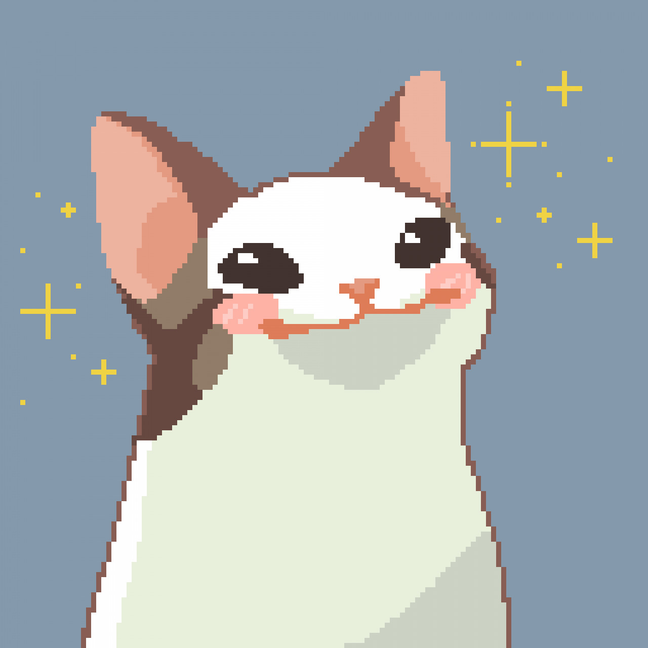 Pop cat pixel art