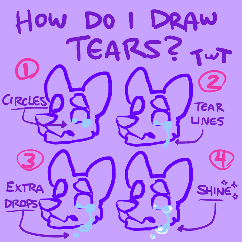 Tears Drawing - How To Draw Tears Step By Step