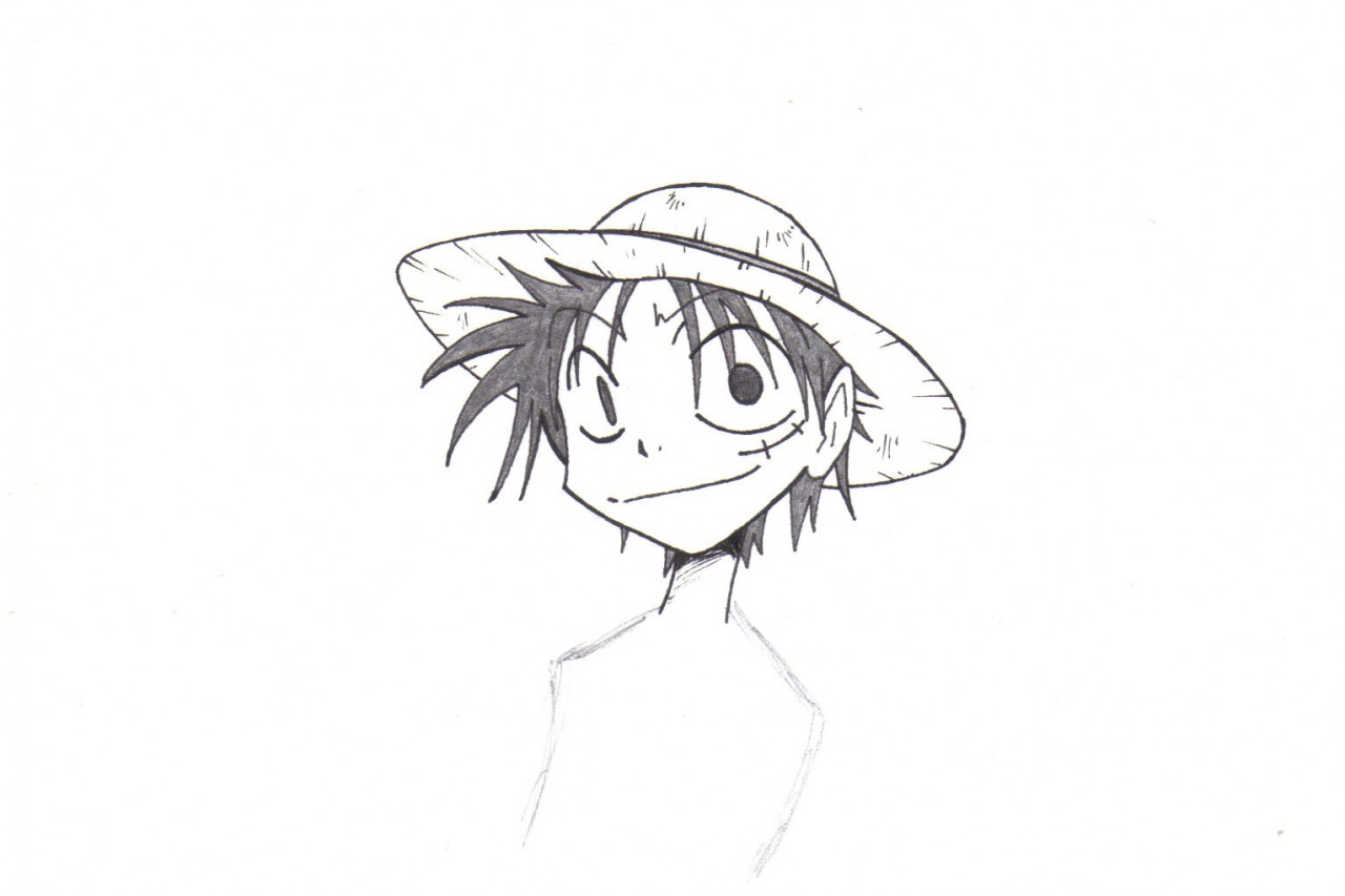 How to Draw Monkey D. Luffy, One Piece