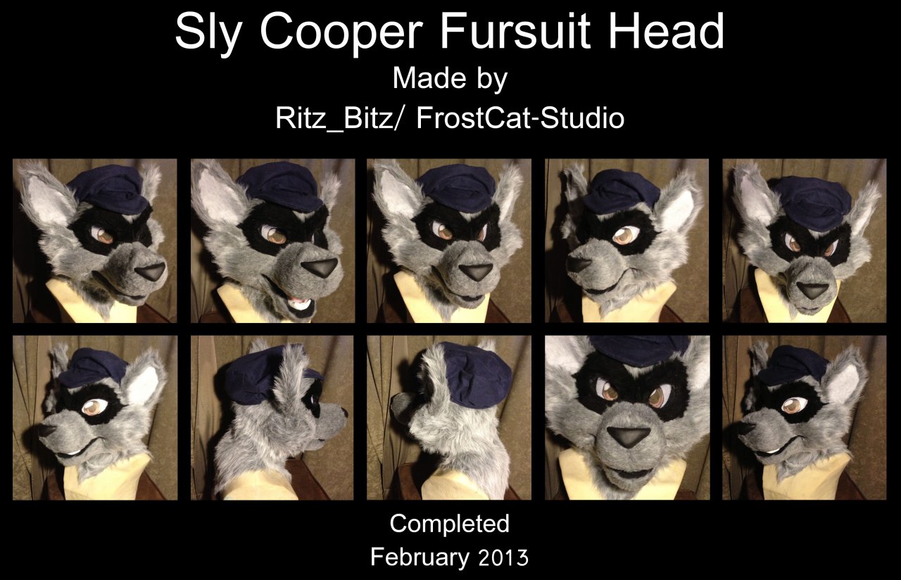 Sly Cooper fursuit head! by FrostCat-Studio -- Fur Affinity [dot] net