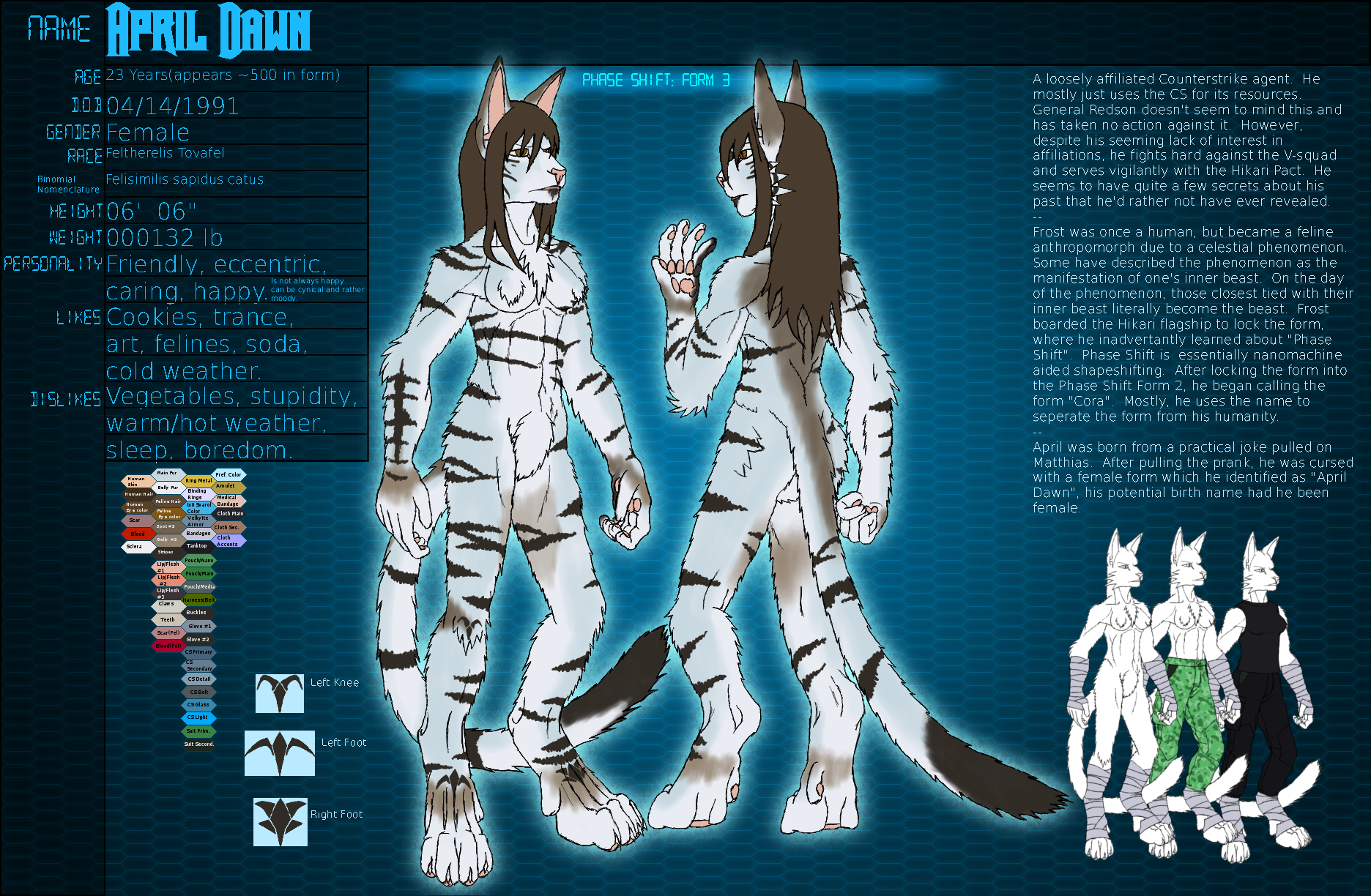 Character Sheet: April Dawn by FrostWyrm102 -- Fur Affinity [dot] net