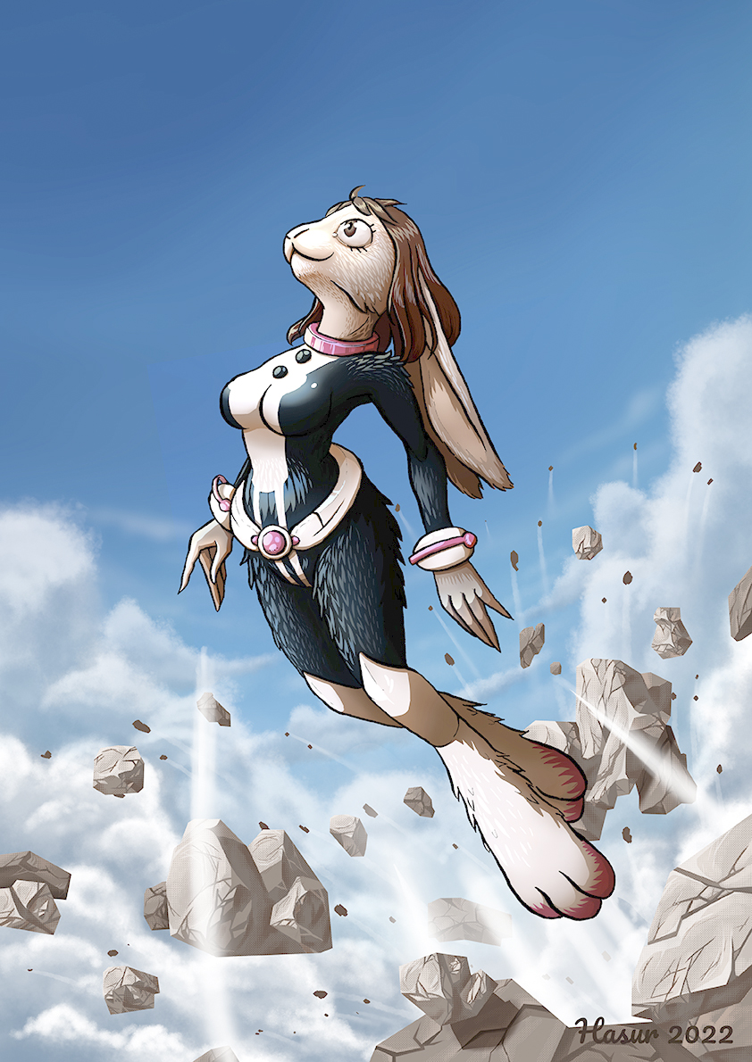 Ochaco as a bunny by Fruits of Loom Fur Affinity dot net