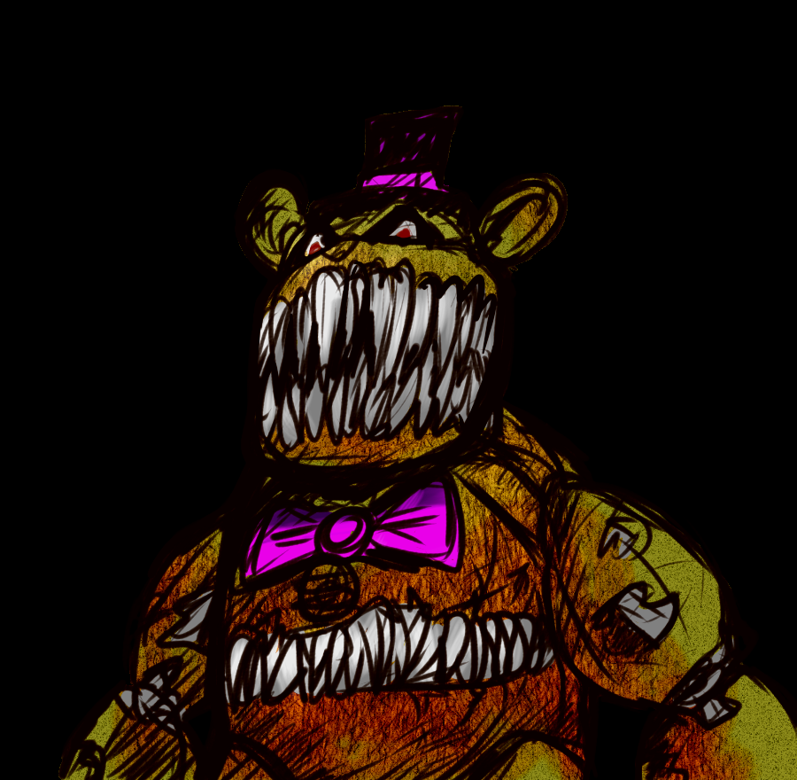 How to Draw Nightmare Fredbear  Five Nights at Freddy's 