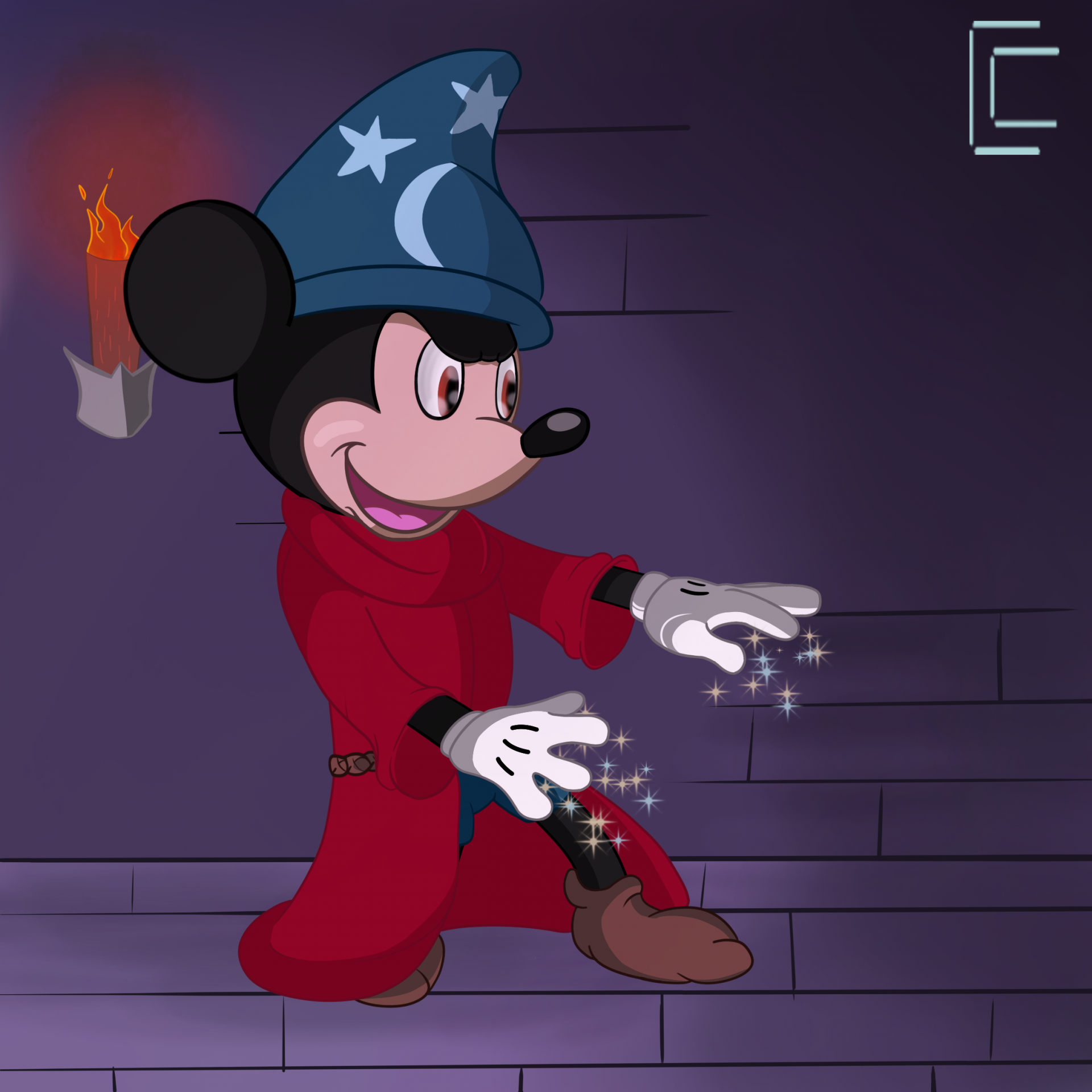 Sorcerer Mickey by Fugue_Husky -- Fur Affinity [dot] net