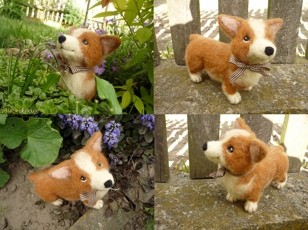 Hand Felted Large Corgi - Ethical Toy