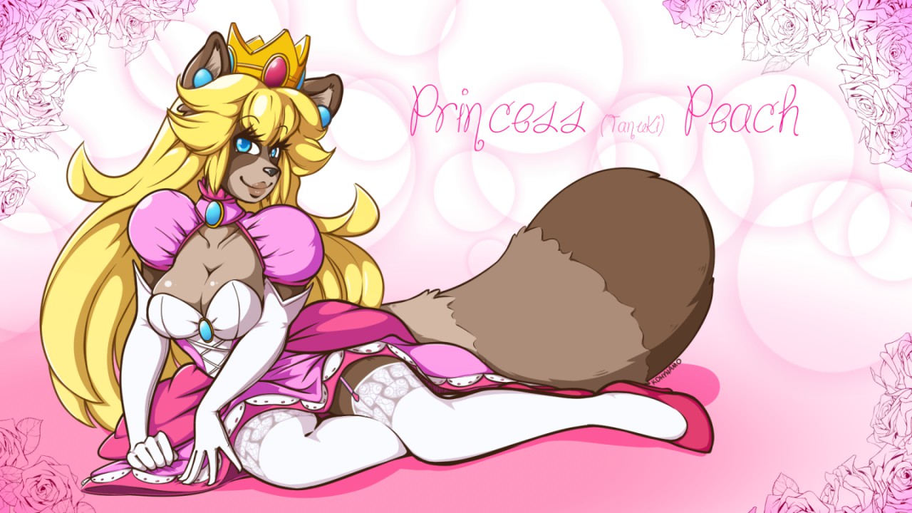 Princess (Tanuki) Peach by FurDynamo -- Fur Affinity [dot] net