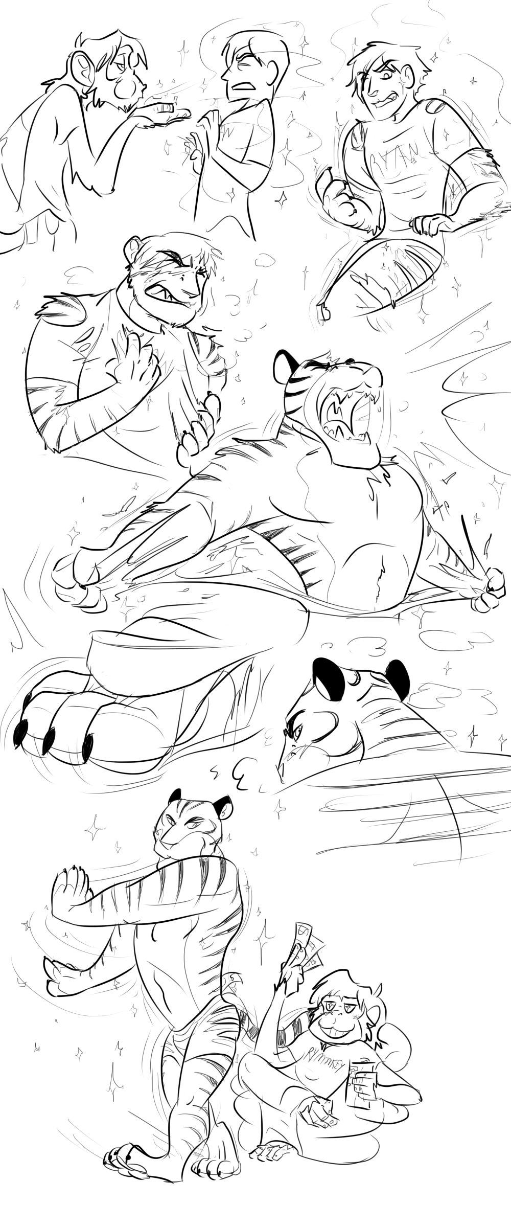 Sparkle Tigers: Glitterbomb by Furii -- Fur Affinity [dot] net