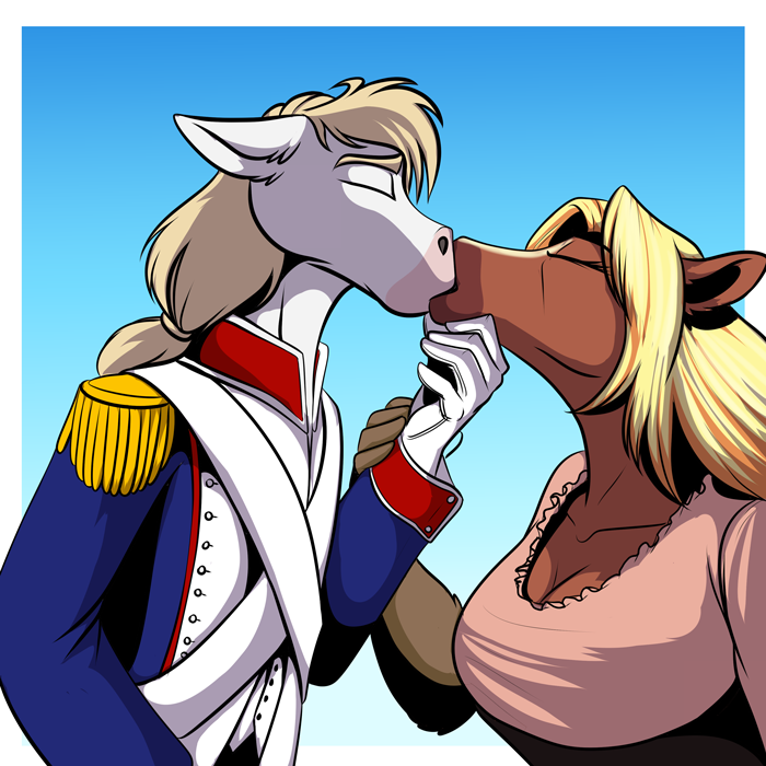 Pony Furry Kiss Stock Illustration 1303739515