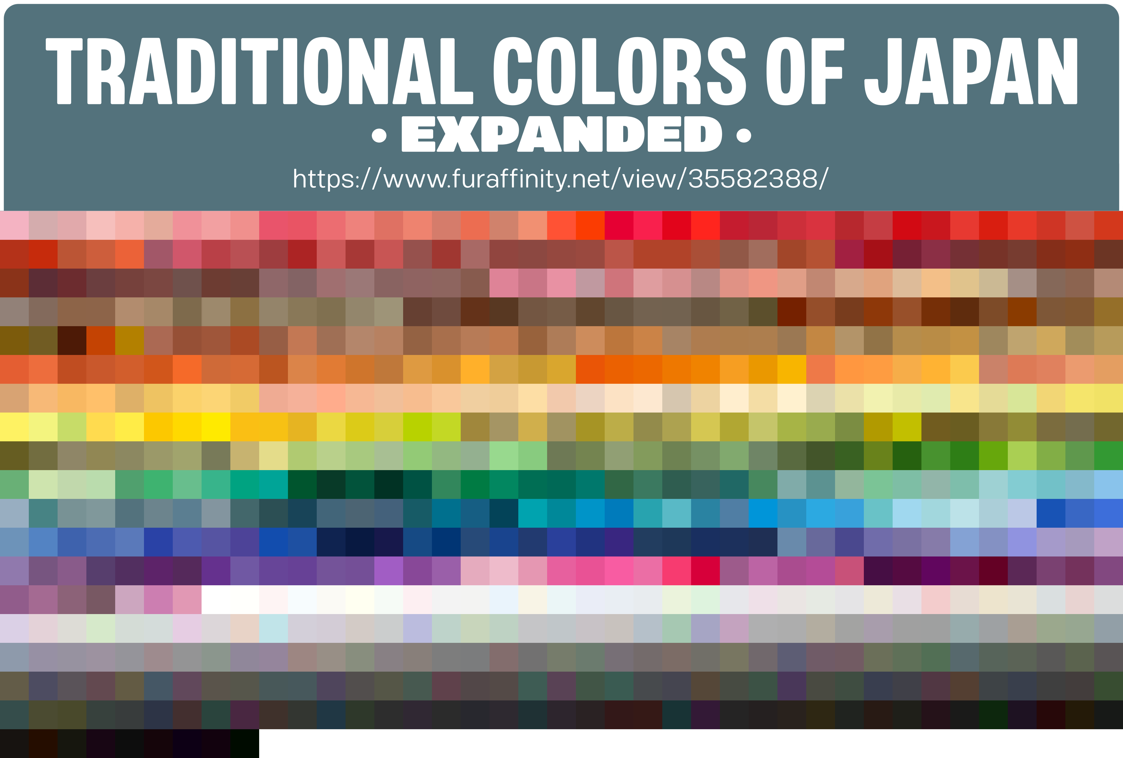 Traditional Colors Of Japan Expanded Names By Furry Monster4 Fur Affinity Dot Net