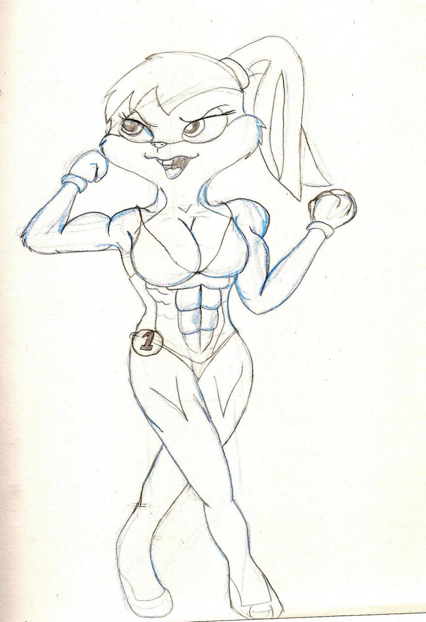 Lola Bunny Fitness Muscle Model by FurryMuscleGrowthFan -- Fur Affinity  [dot] net