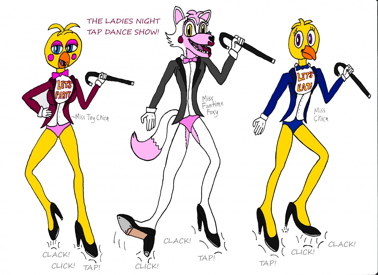 FNAF Ladies Night Tap dance show. *Update* by Fusiondragon180 -- Fur  Affinity [dot] net