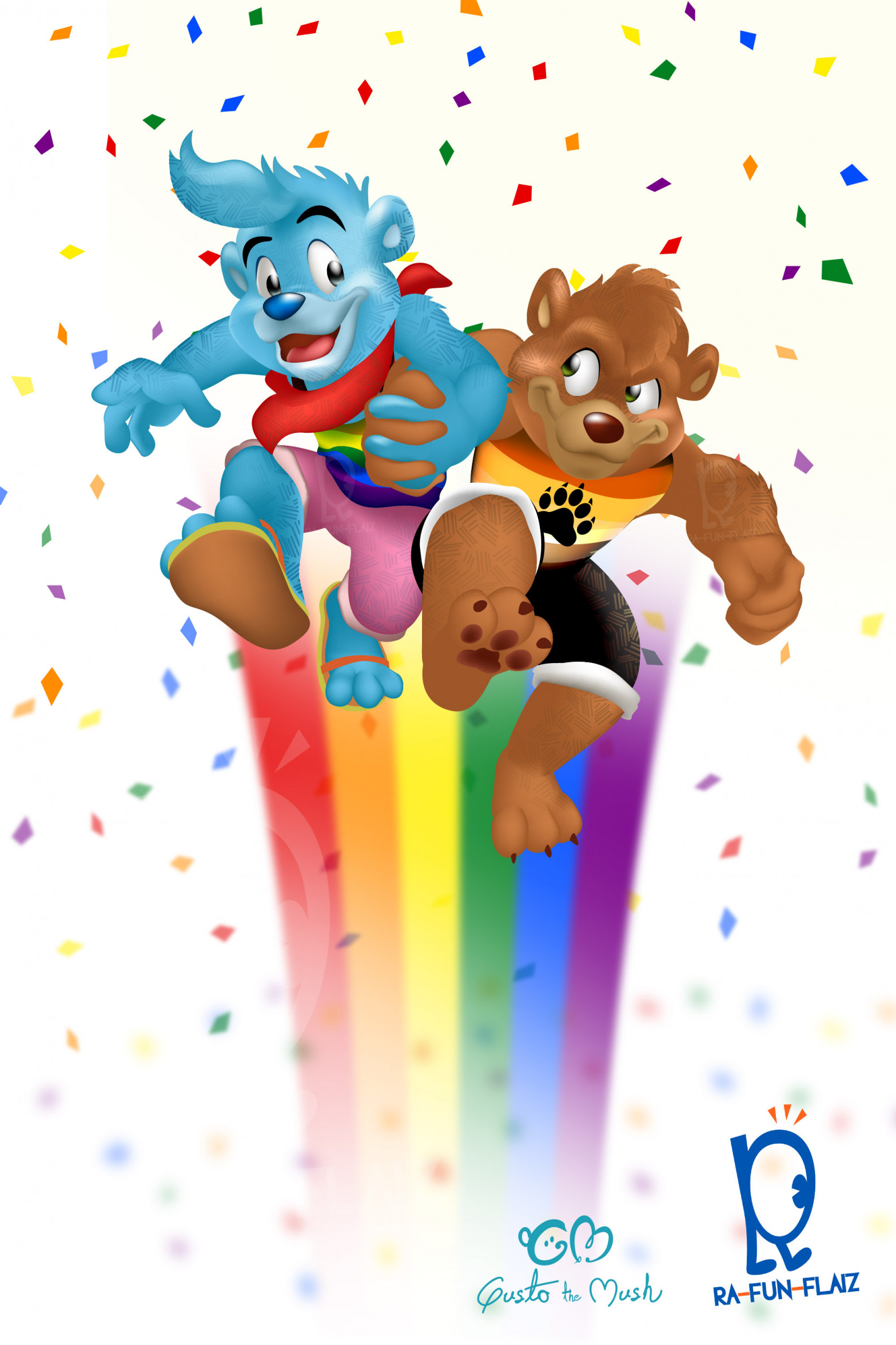 Pride Day Bears by fuzzycat -- Fur Affinity [dot] net