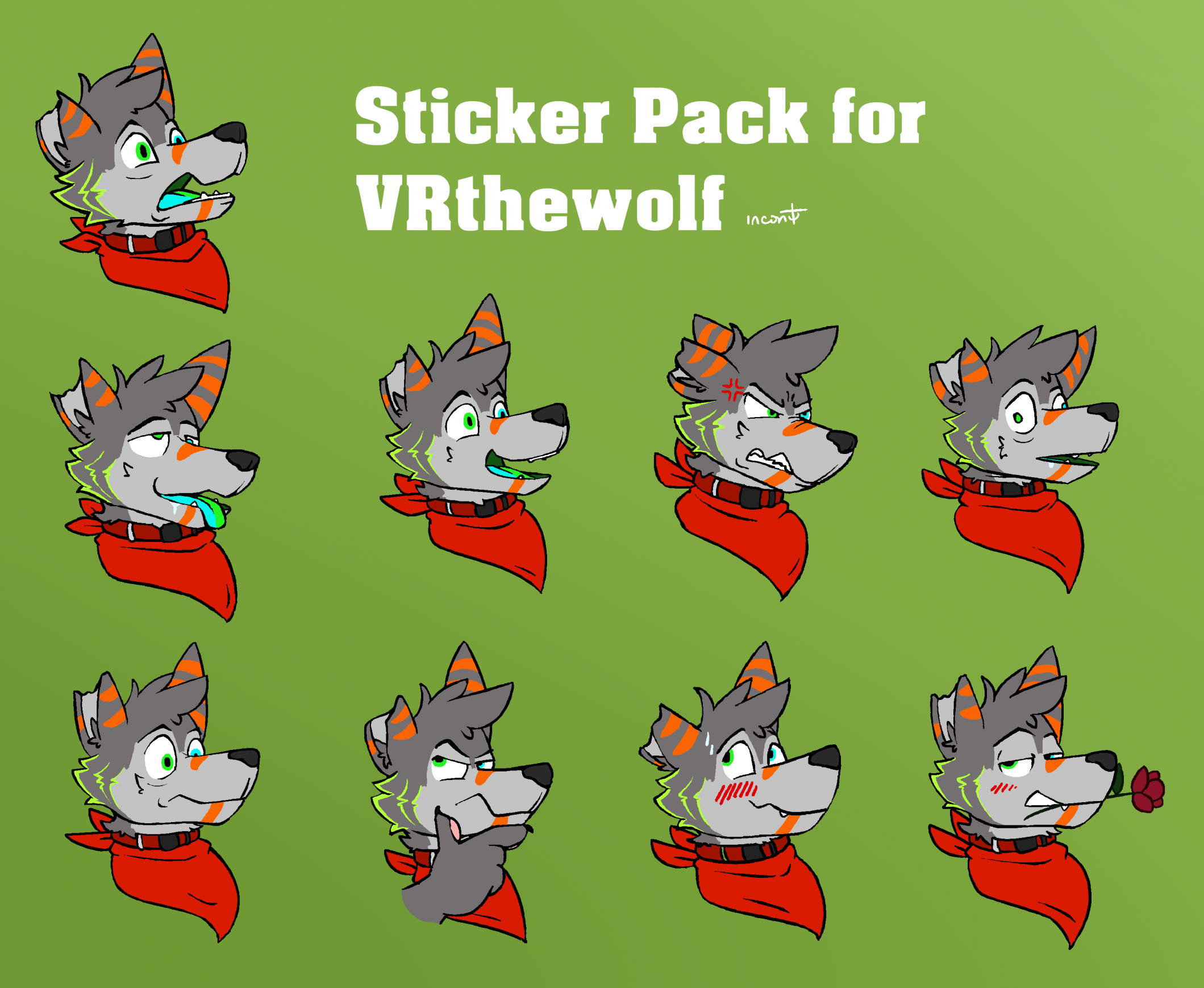 [YCH] Stickers - VRthewolf