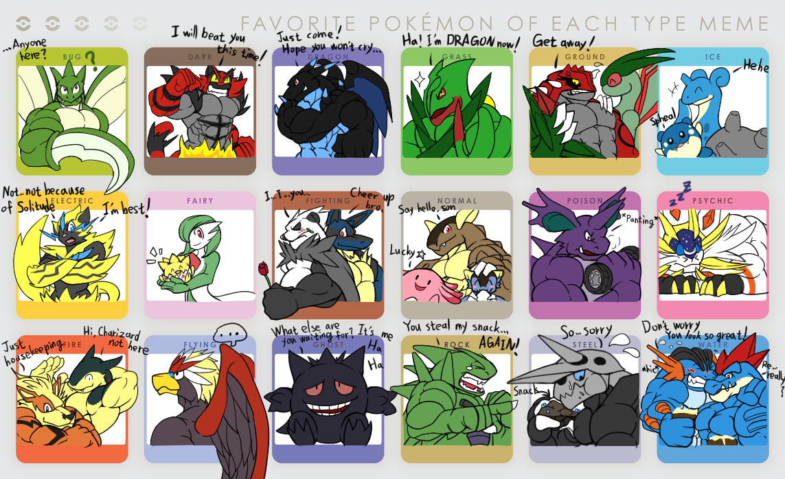 My Favorite Pokémon of Each Type!