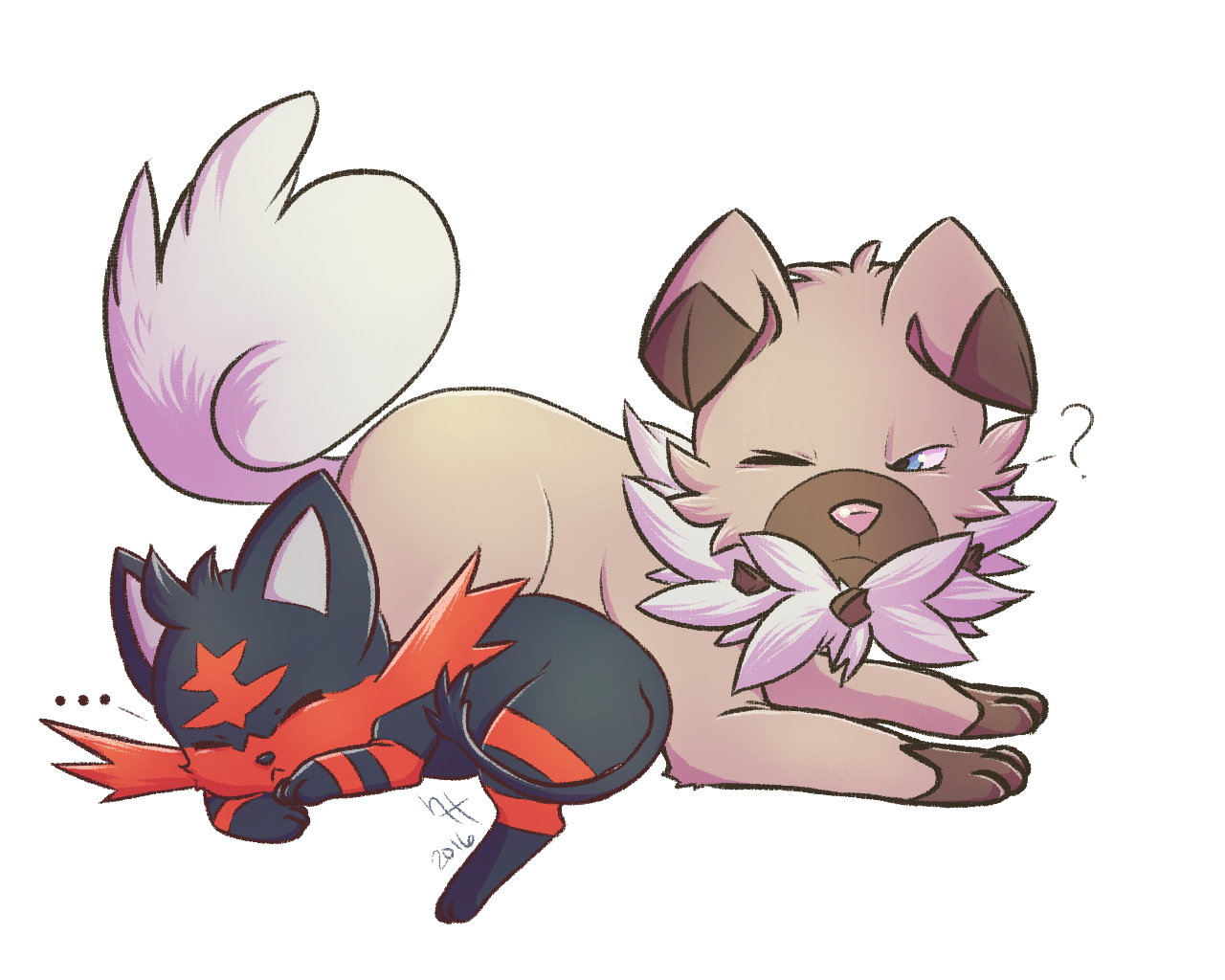 Litten and rockruff