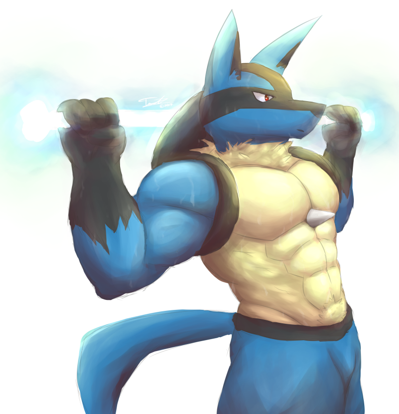 Lucario practice (Shiny) by caruilon -- Fur Affinity [dot] net