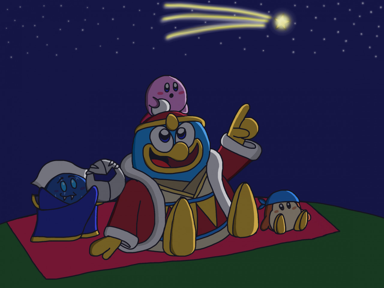 Kirby King Dedede Meta Knight Bandana Waddle Dee Nightmare Dark