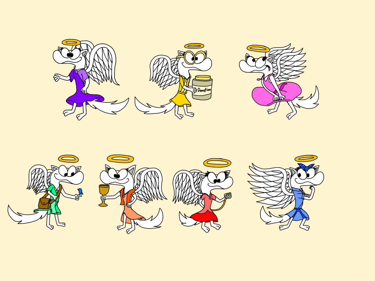 seven heavenly virtues angels