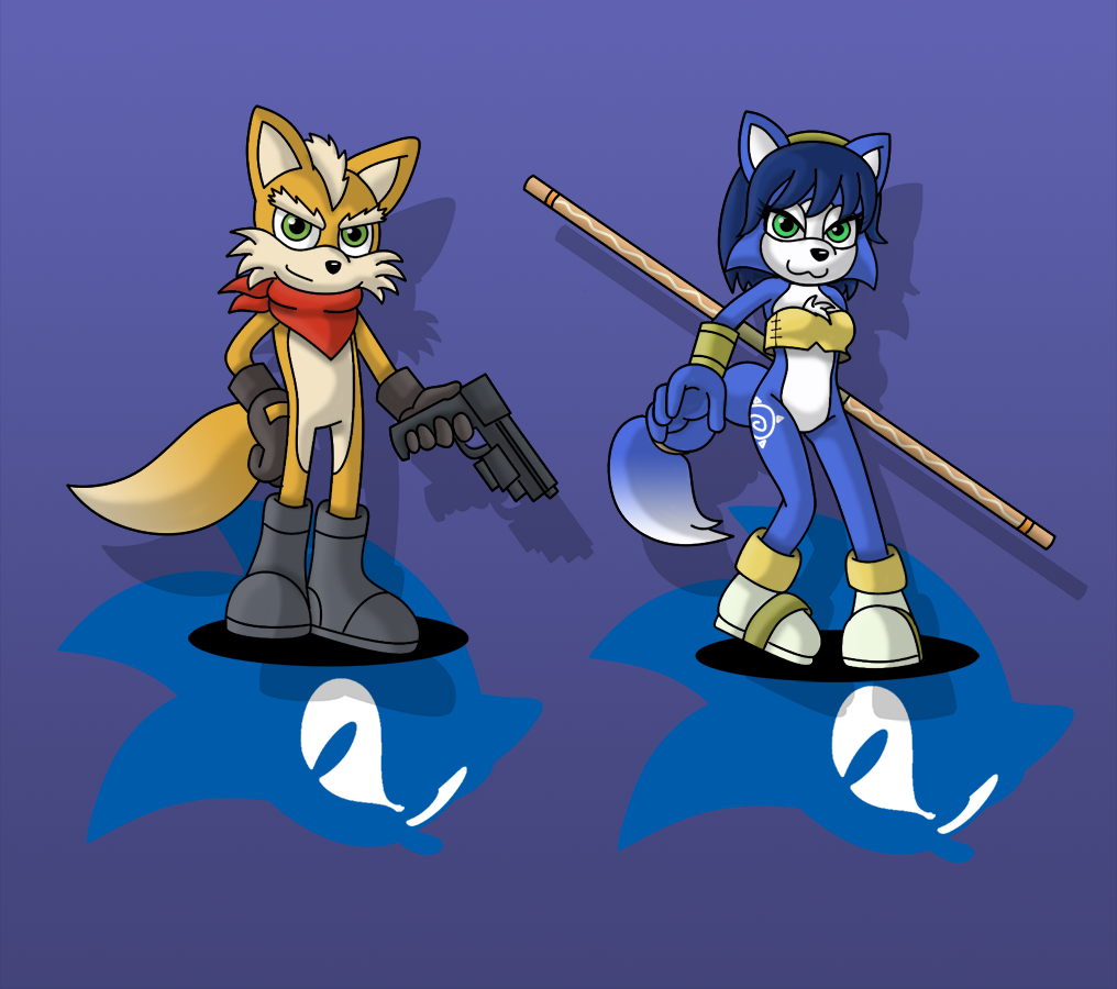 COMM] Mobian Style Fox and Krystal v2 by gameboysage -- Fur Affinity [dot]  net