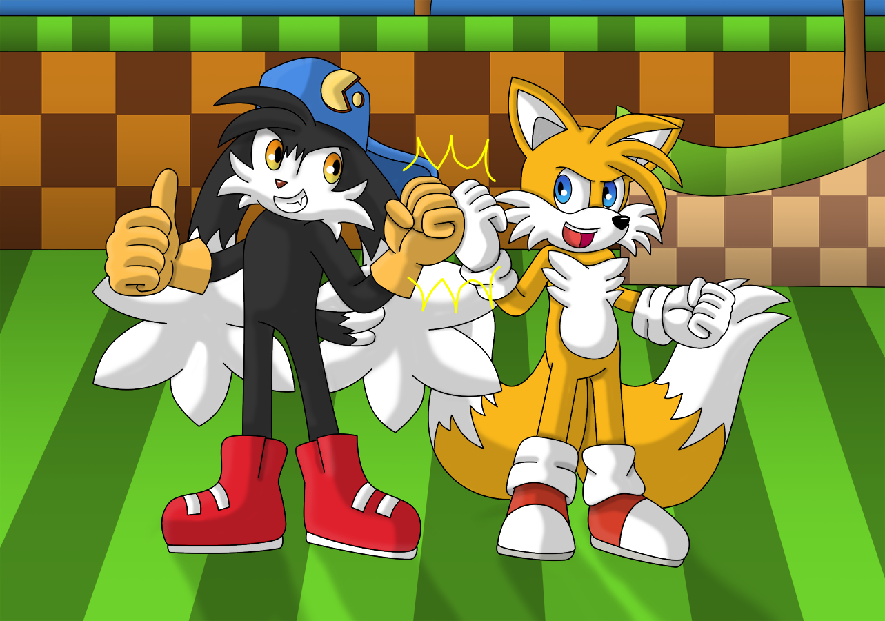 AndTails — Sonic and Tails fist bump. From the Sonic Chaos