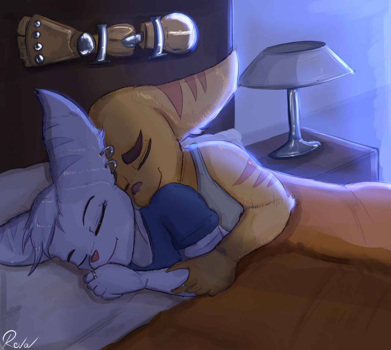 Ratchet x Rivet romantic sleep commission Revov by GamerAlfa117 -- Fur  Affinity [dot] net