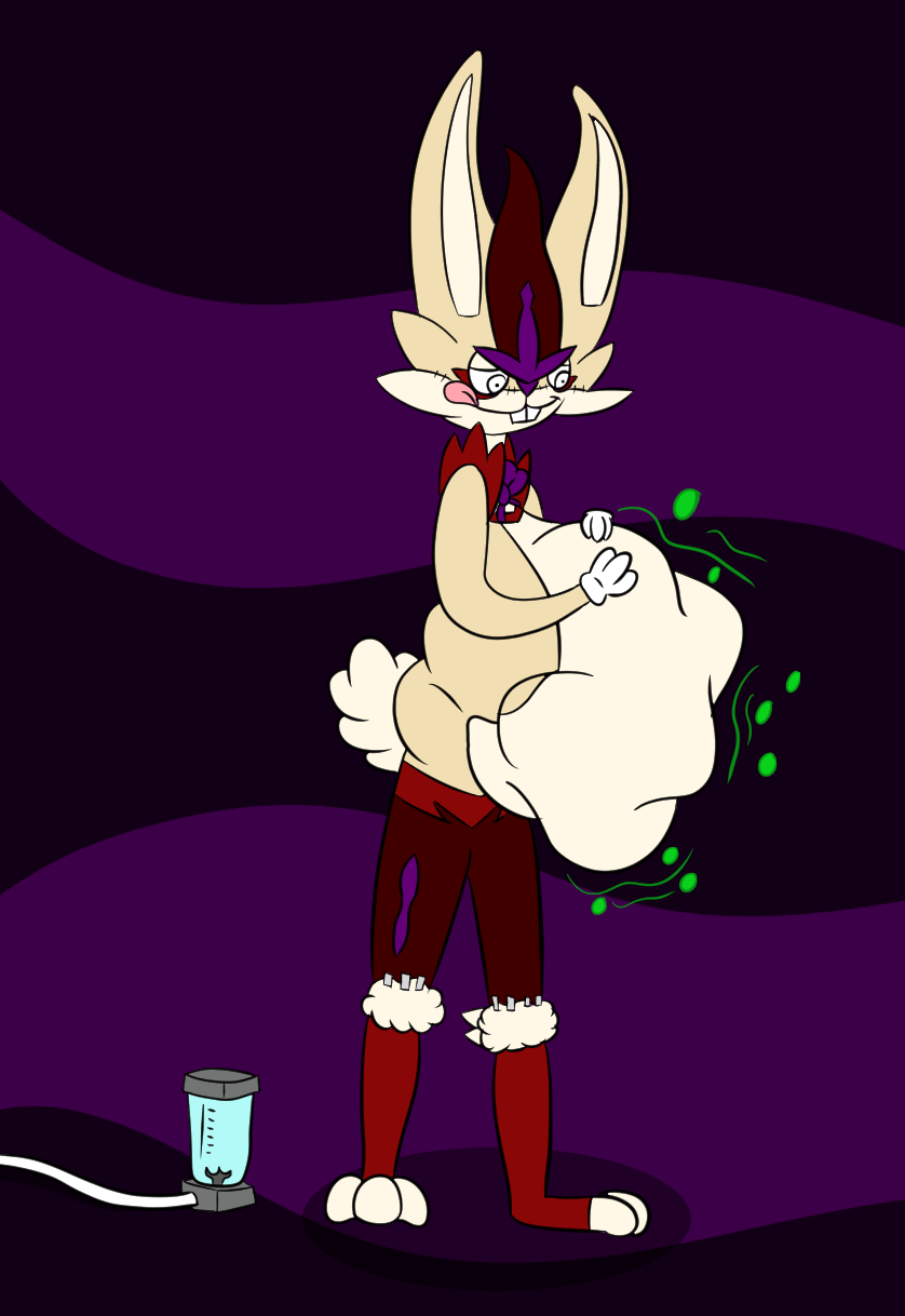Richter as a Cinderace (Vore art) by gamerbrony -- Fur Affinity [dot] net