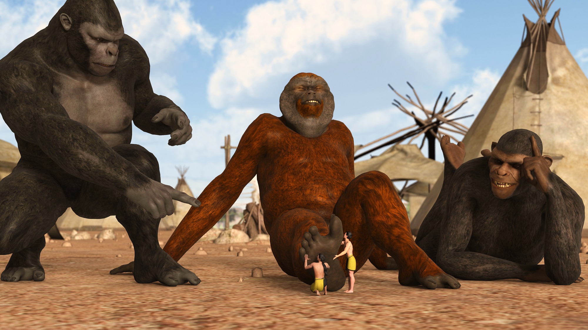 The planet of giant apes (old rendering) by gammaray666 -- Fur Affinity  [dot] net