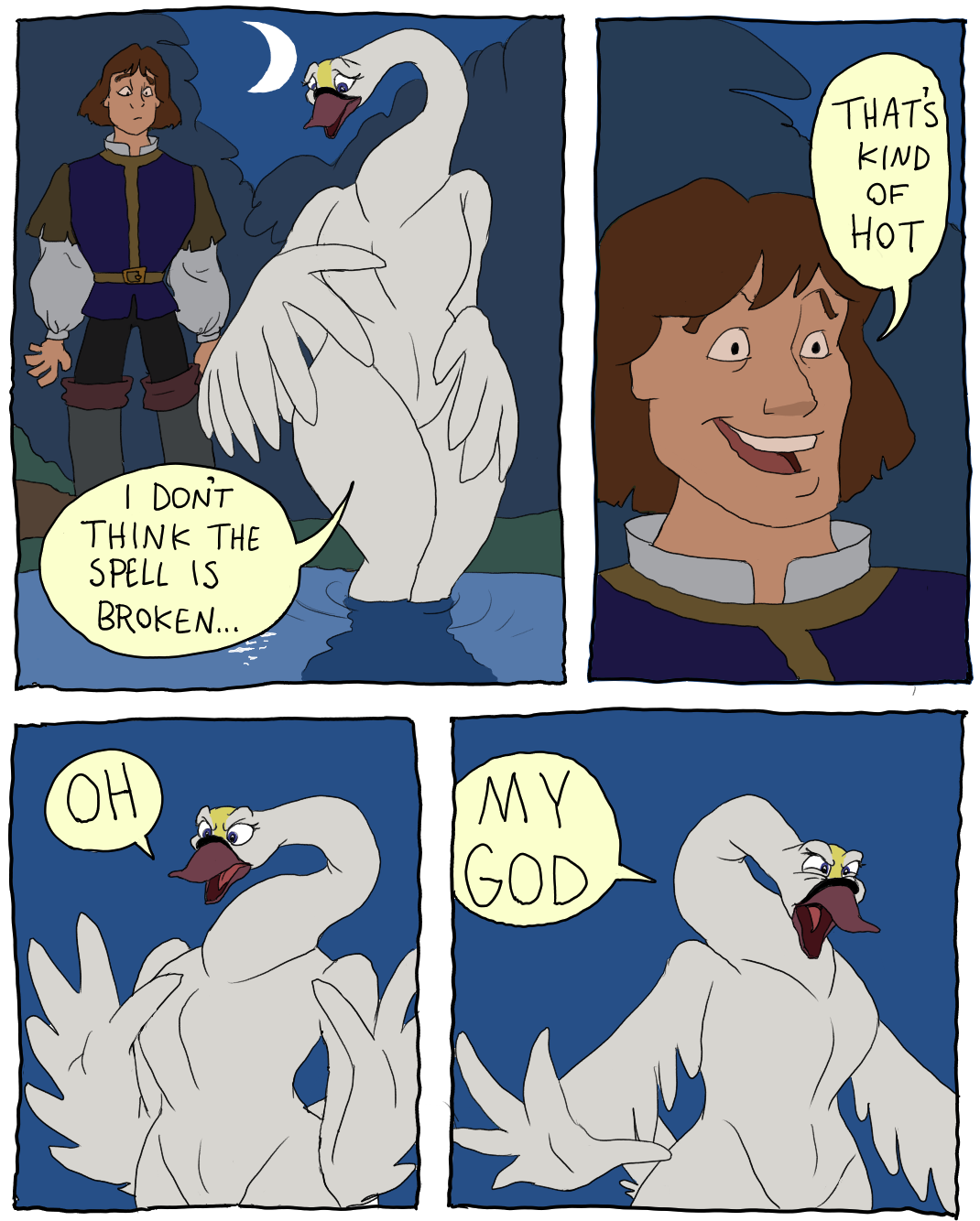 The Swan Princess (1994) Alternate Ending -- art by Gandere on FA