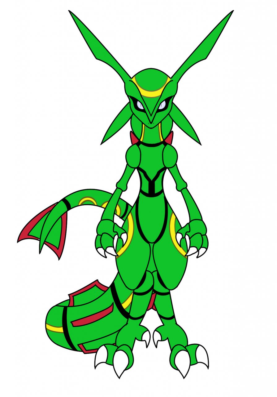 Shiny Rayquaza (Pokemon Art Academy) by ArbiterZero -- Fur