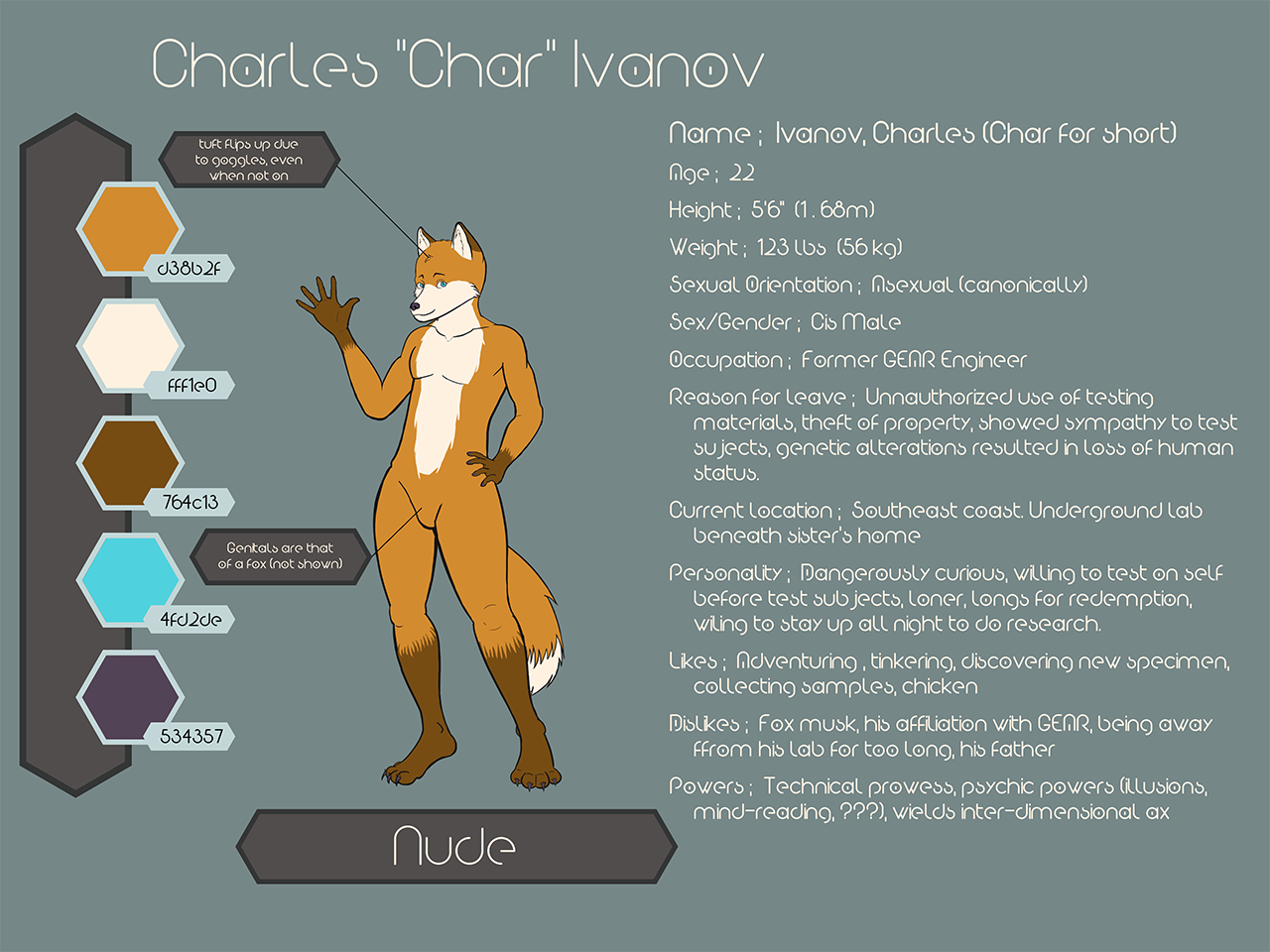 Char Reference (No clothes, SFW) by GEARScience -- Fur Affinity [dot] net